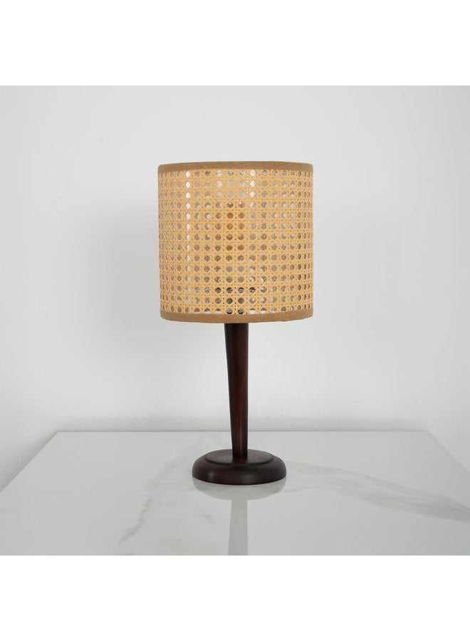 تبس هوم لمب مصباح طاولة من الراتان البيج بنمط بوهيمي لديكور المنزل - Image 2